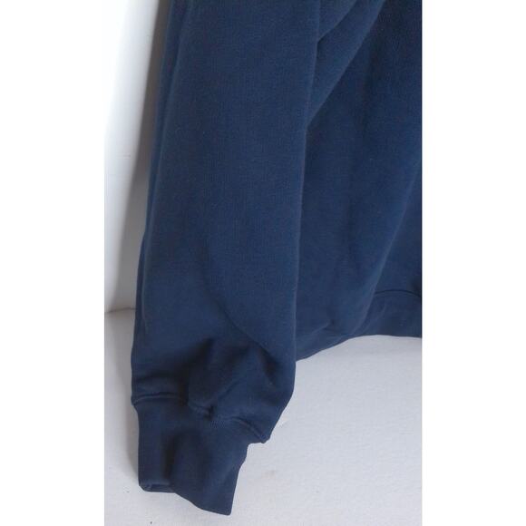 Vintage Nike Y2K Navy Blue Fleece Swoosh Sweatshirt Size Large - Picture 7 of 7